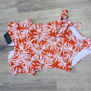 Orange Floral One piece